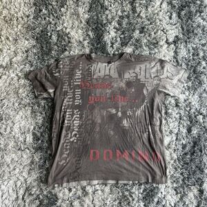 Rare Y2K 2005 Domino AOP Movie‎ Short Sleeve T-Shirt Men's Size X-Large XL